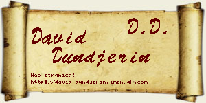 David Dunđerin vizit kartica